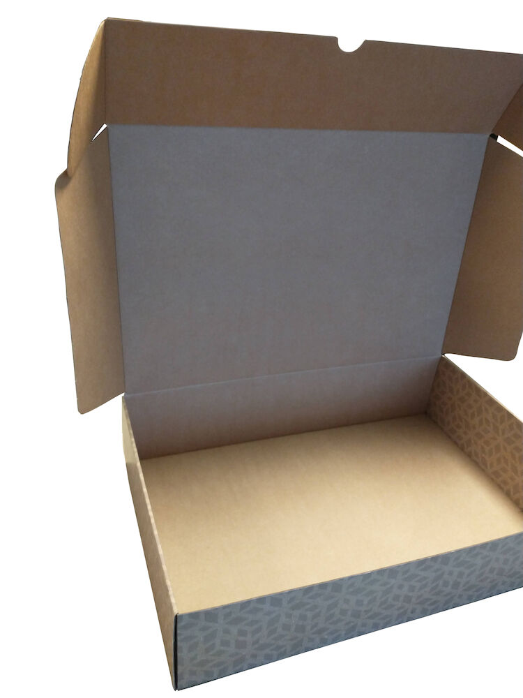 Presentkartong Mönstrad 49x33x11 - Brun