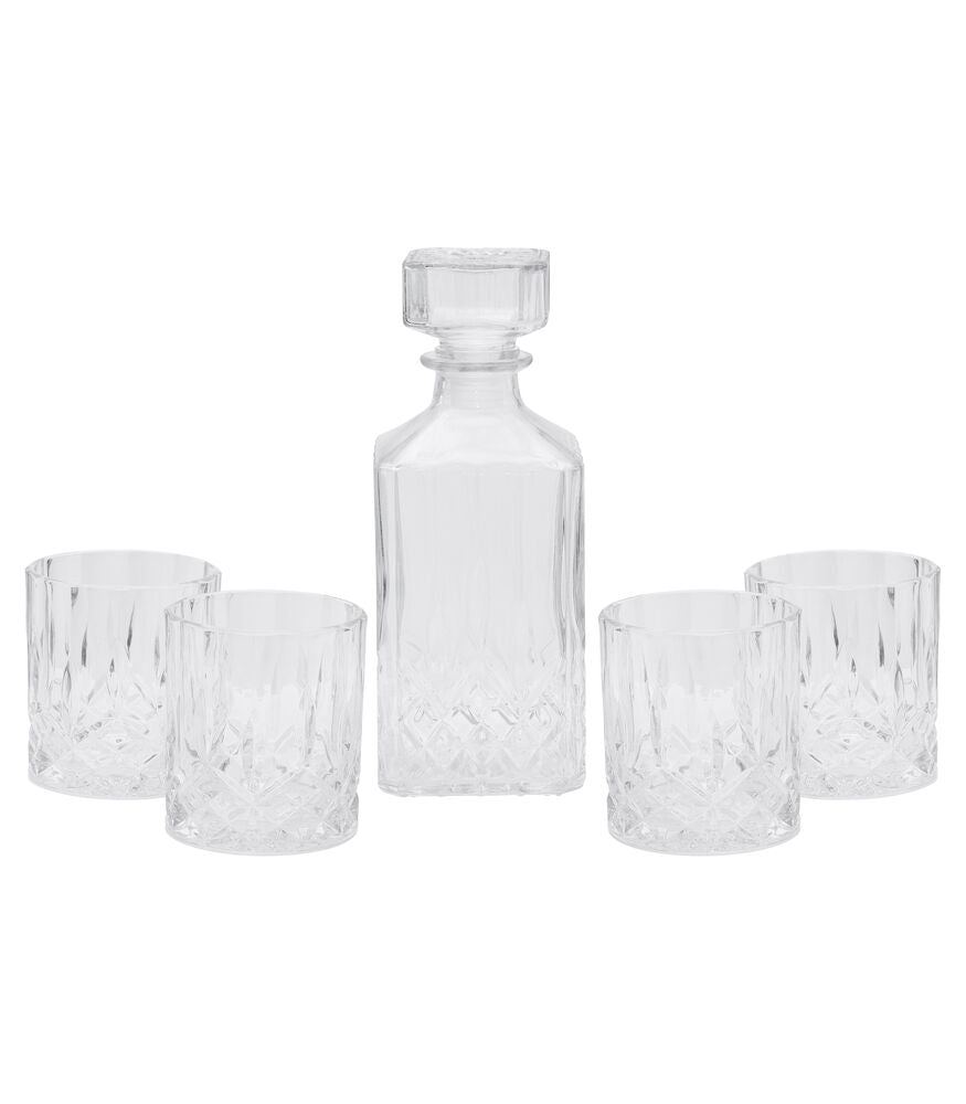 Karaff med 4 glas - Transparent