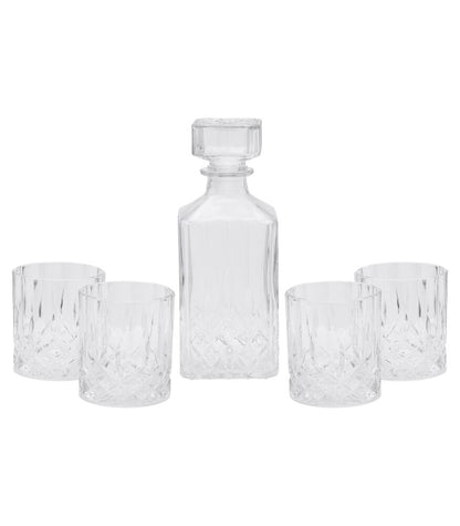 Karaff med 4 glas - Transparent