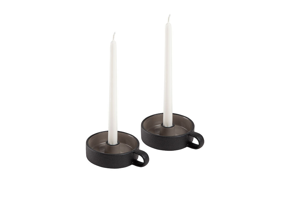 Sängkammarljusstake 2-pack - Svart