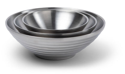 Skål Stainless Dubbelvägg 3-pack - Stål