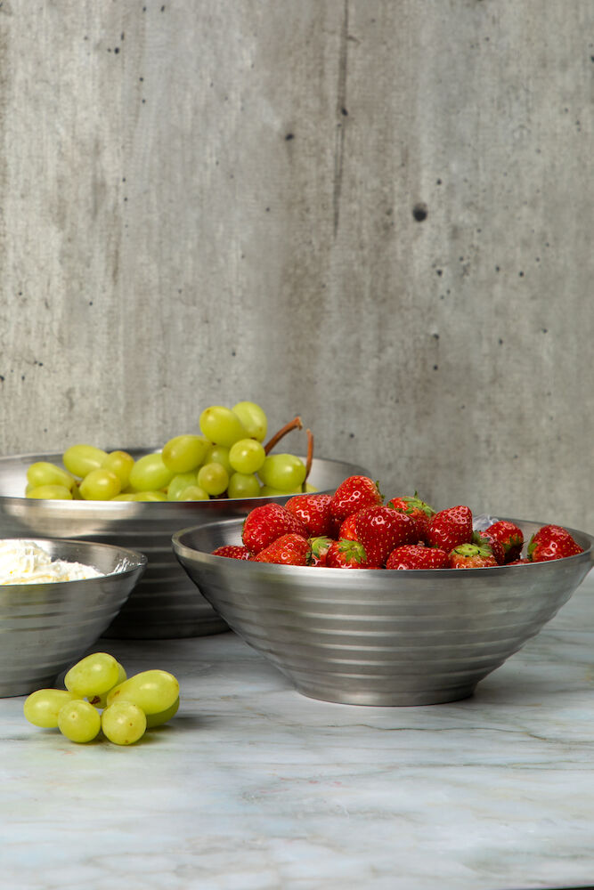 Skål Stainless Dubbelvägg 3-pack - Stål