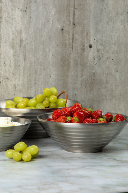 Skål Stainless Dubbelvägg 3-pack - Stål