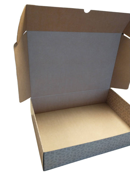 Presentkartong Mönstrad 49x33x11 - Brun