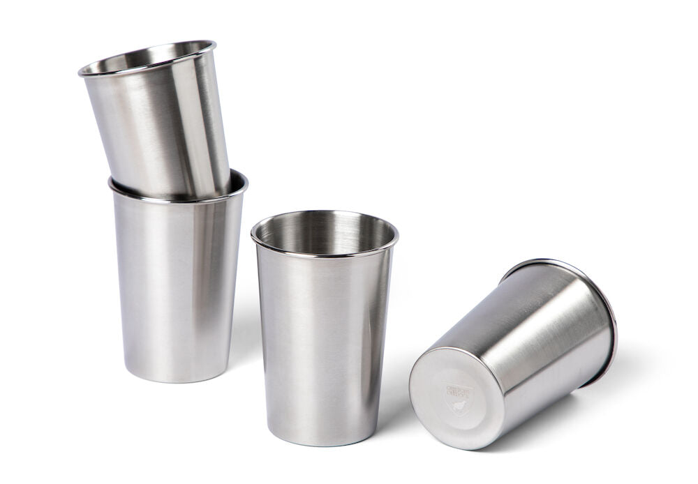 Stålmuggar 35 cl 4-pack - Stål