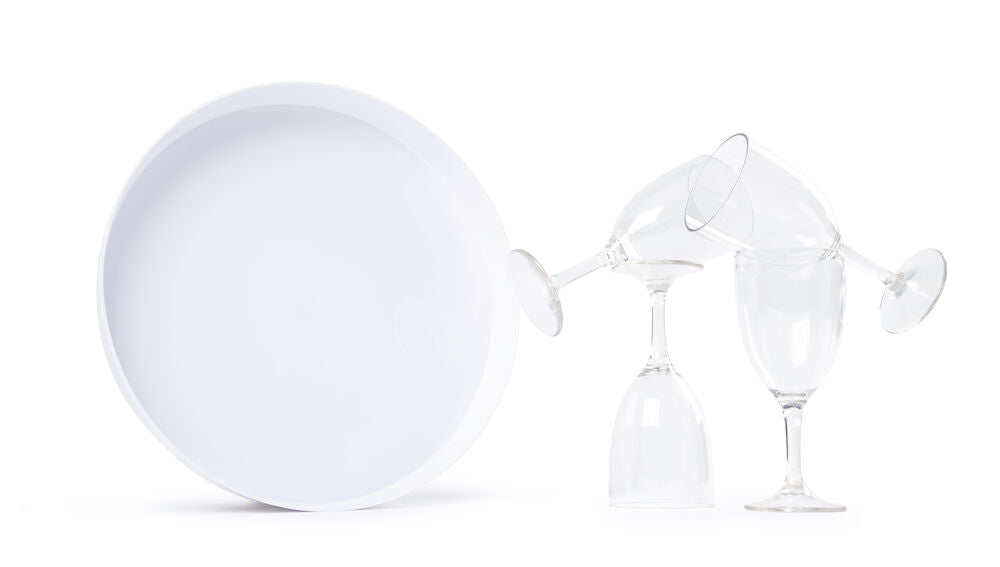 Glas och bricka neutral - Transparent