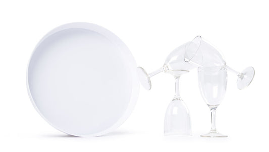 Glas och bricka neutral - Transparent