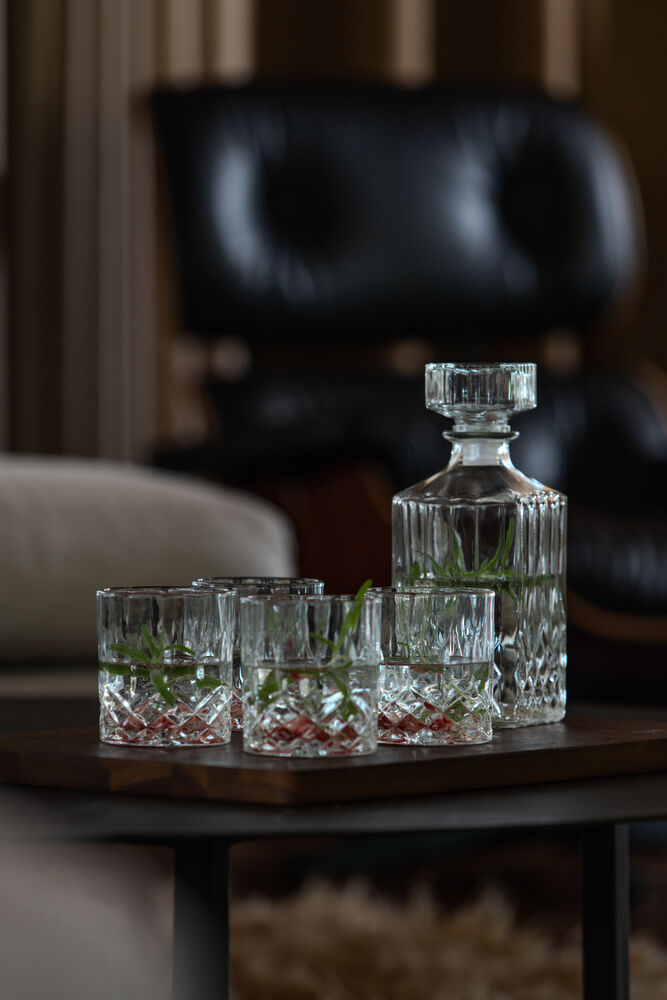 Karaff med 4 glas - Transparent